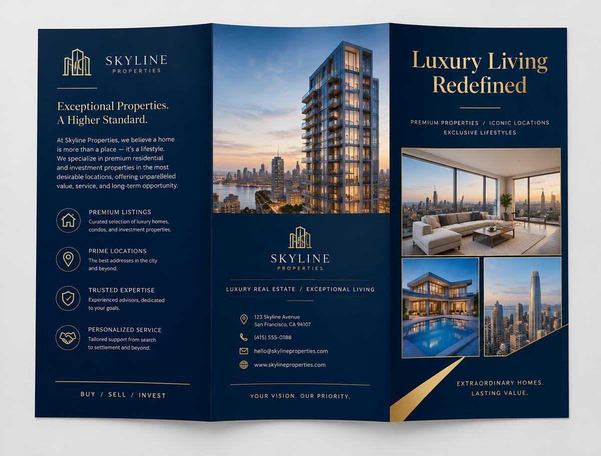 Real estate brochure — demonstration project